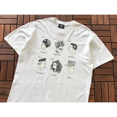 Футболка Stussy People With Different Hairstyle "White" фото № 2