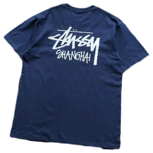 Футболка Stussy Inscription Shanghai "Blue"