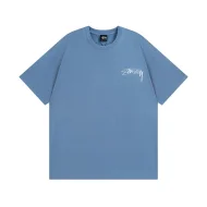 Футболка Stussy With Text Print Of City Names "Blue"