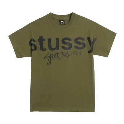 Футболка Stussy 100 Percent Cotton "Khaki" фото № 2