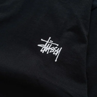Футболка Stussy With Basic Logo Print "Black" фото № 3