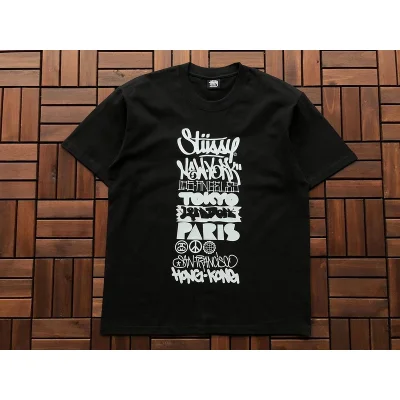 Футболка Stussy Front Lettering In Rectangle "Black" фото № 9