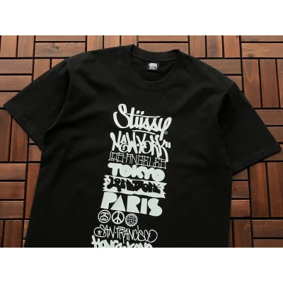 Футболка Stussy Front Lettering In Rectangle "Black" фото № 8