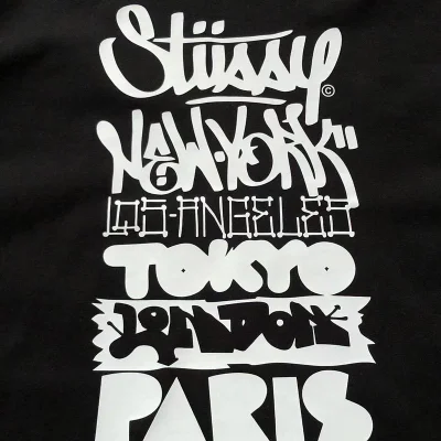 Футболка Stussy Front Lettering In Rectangle "Black" фото № 6