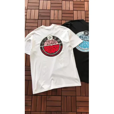 Футболка Stussy Lettering Inside Colorful Circle "White" фото № 5