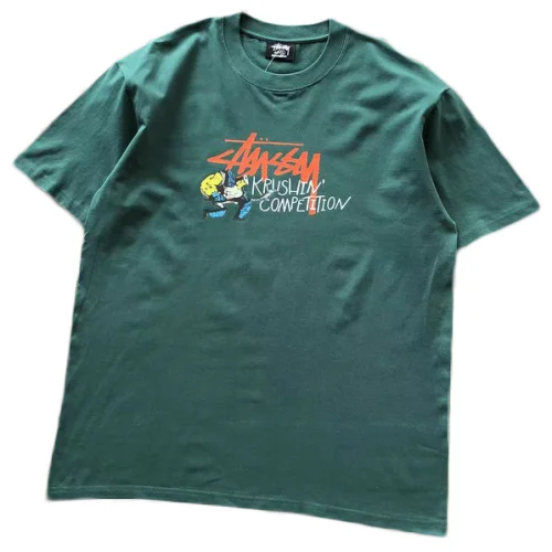 Футболка Stussy Man With Hockey Stick "Green"