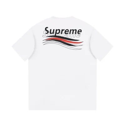 Футболка Supreme X Balenciaga 2023 Logo "White" фото № 5
