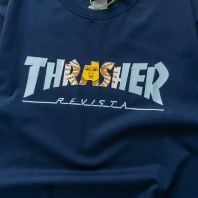Футболка Thrasher Front Inscription With Sun "Blue" фото № 3