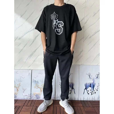 Футболка Trapstar Logo Letters And Star Front Print "Black" фото № 6