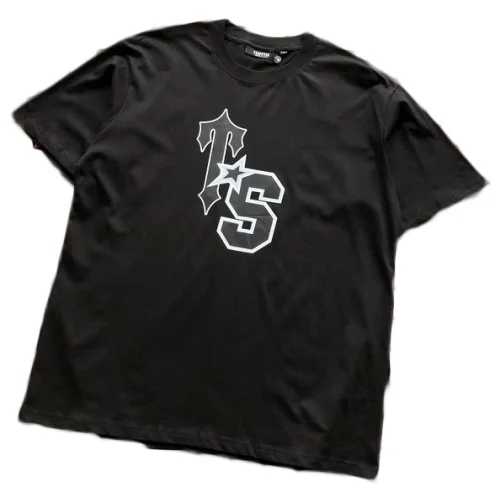 Футболка Trapstar Logo Letters And Star Front Print "Black"