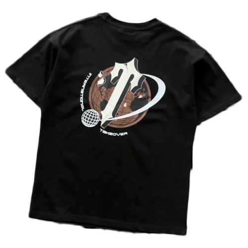 Футболка Trapstar Globe And Big Logo Back "Black"