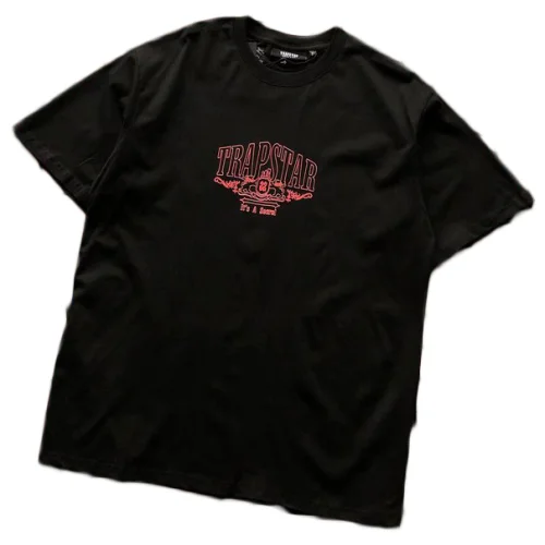 Футболка Trapstar Front Logo With Patterns "Black"