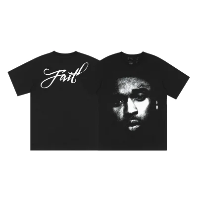 Футболка Vlone White Backside Print Faith "Black" фото № 8