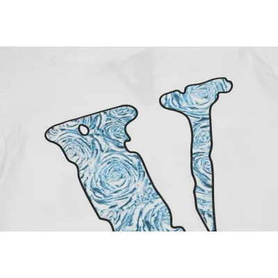 Футболка Vlone V The Woo- Blue Flower "White" фото № 8