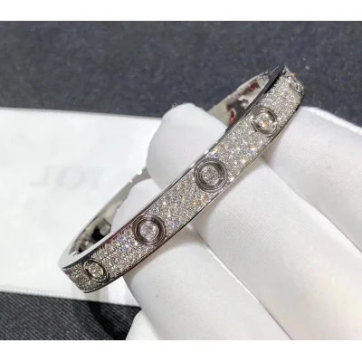 Браслет Cartier Small And Big Rhinestones "Silver" фото № 2