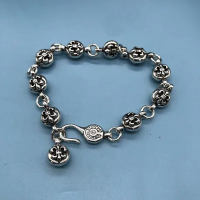 Браслет Chrome Hearts Symbols Decoration By Logo - Circle "Silver" фото № 2
