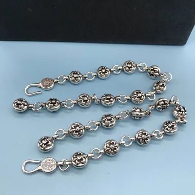 Браслет Chrome Hearts Symbols Decoration By Logo - Circle "Silver" фото № 3