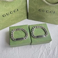Браслет Gucci With Brand Engraving "Silver"