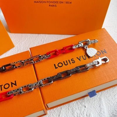 Браслет Louis Vuitton With A Monogram "Silver/Red" фото № 3