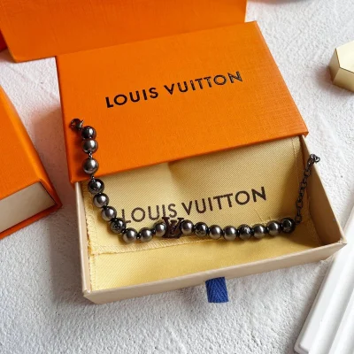 Браслет Louis Vuitton Made Of Beads "Gray/Silver" фото № 2