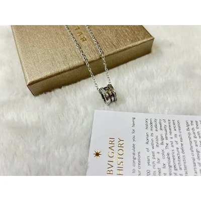 Подвеска Bulgari Wide With Shaped Like Spool Of Thread "Silver" фото № 5