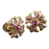 Серьги Chrome Hearts Decorated Cross "Gold"