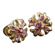 Серьги Chrome Hearts Decorated Cross "Gold"