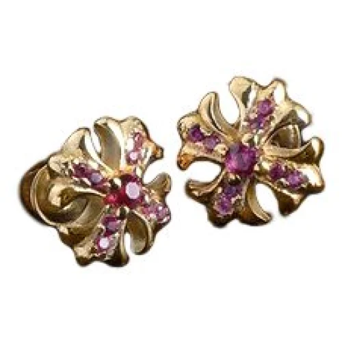 Серьги Chrome Hearts Decorated Cross "Gold"