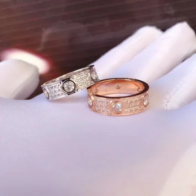 Кольцо Cartier Round Rhinestones Along "Gold" фото № 6