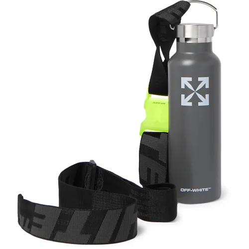 Бутылка Off White Logo "Silver"