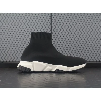 Balenciaga Speed stretch-knit Mid sneakers "Black/White" фото № 4