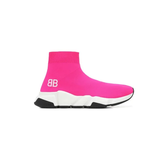 Balenciaga Speed stretch-knit Mid sneakers "Pink"