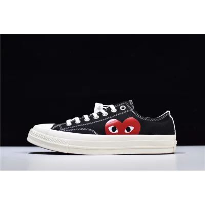 CDG PLAY x Converse Chuck Taylor All-Star Low "Black" фото № 2