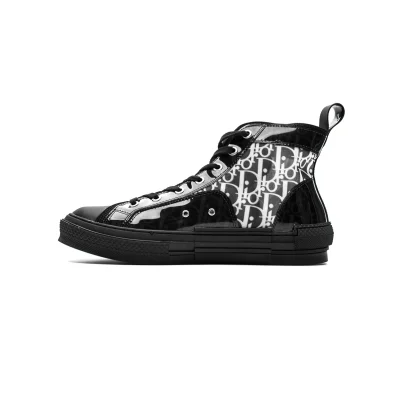 Dior B23 Oblique High Top Sneaker "Black" фото № 2