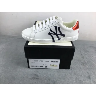 GUCCI Ace Embroidered Ny Yankees "White" фото № 2