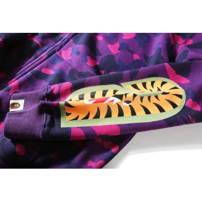 Худи Bape Shark Mouth Camo "Violet" фото № 4