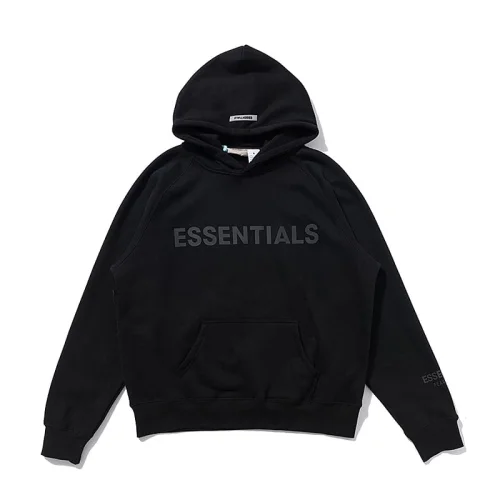 Худи Fear Of God Fog Essentials Black Inscription "Black"