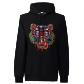 Худи Kenzo Tiger Paris Blue Logo "Black"
