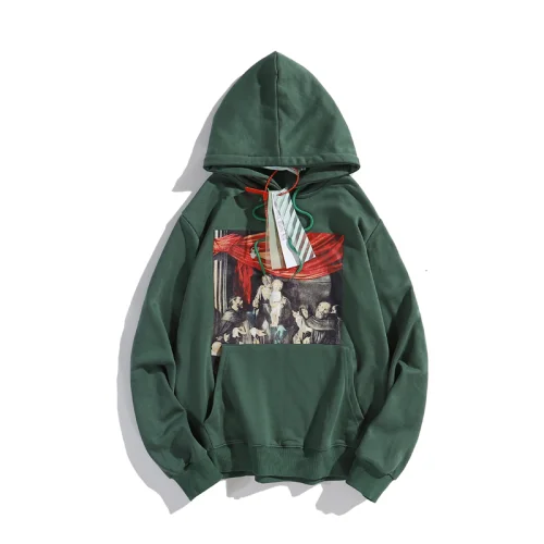 Худи Off White Religious Oil Painting "Green"