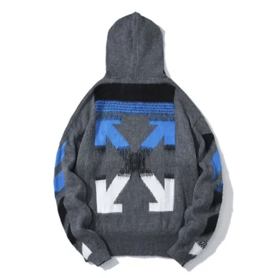 Худи из мохера Off White Style Street "Gray" фото № 2 Худи из мохера Off White Style Street "Gray" фото № 2