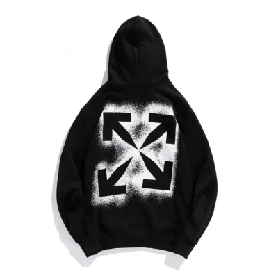 Худи Off White Splash Ink Spray "Black" фото № 2