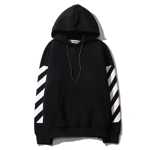 Худи OFF WHITE Diagonal Stripes WHITE "Black"