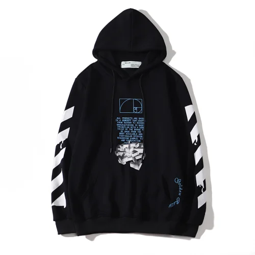 Худи Off White Water Drop Graffiti Arrow "Black"