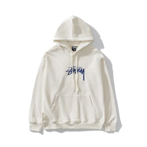 Худи Stussy Embroidery Brand "White"