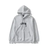 Худи Stussy Embroidery Brand "Gray"