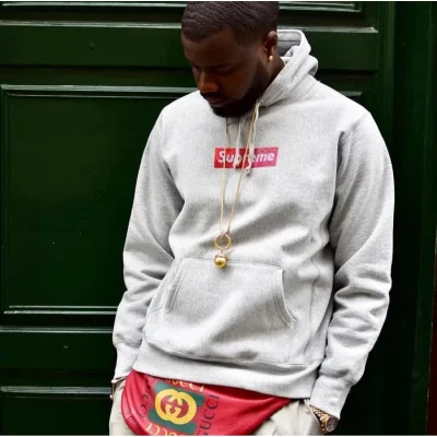 Худи Supreme x Swarovski Box Logo "Grey" фото № 4