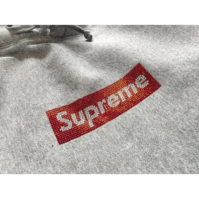 Худи Supreme x Swarovski Box Logo "Grey" фото № 6