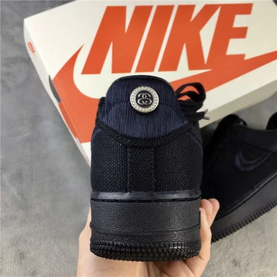 Stussy x Nike Air Force 1 Low "Black" фото № 6