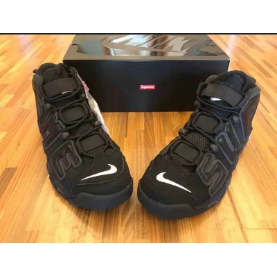 Supreme x Nike Air More Uptempo "Black" фото № 3