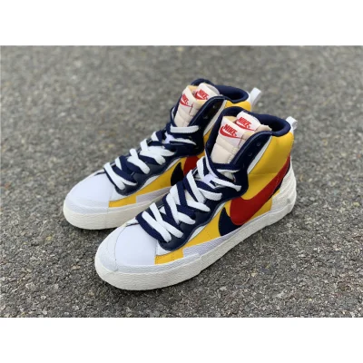 Sacai x Nike Blazer Mid "Yellow Blue" фото № 5